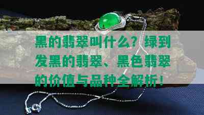 黑的翡翠叫什么？绿到发黑的翡翠、黑色翡翠的价值与品种全解析！