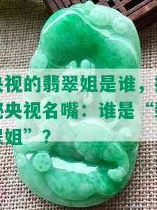 央视的翡翠姐是谁，揭秘央视名嘴：谁是“翡翠姐”？