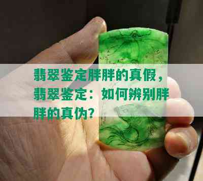 翡翠鉴定胖胖的真假，翡翠鉴定：如何辨别胖胖的真伪？