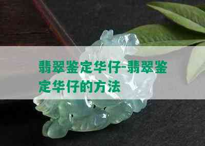 翡翠鉴定华仔-翡翠鉴定华仔的方法