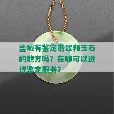 盐城有鉴定翡翠和玉石的地方吗？在哪可以进行鉴定服务？