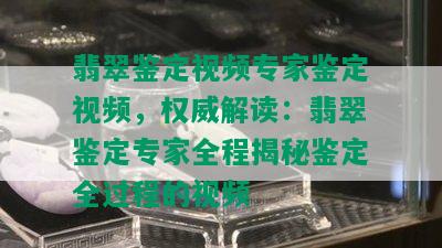 翡翠鉴定视频专家鉴定视频，权威解读：翡翠鉴定专家全程揭秘鉴定全过程的视频