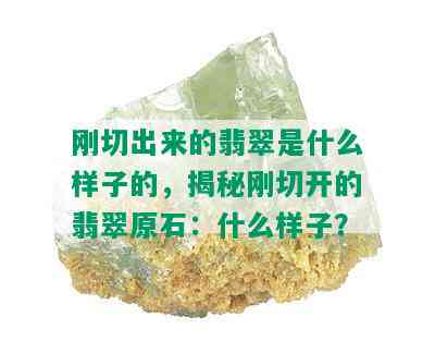 刚切出来的翡翠是什么样子的，揭秘刚切开的翡翠原石：什么样子？