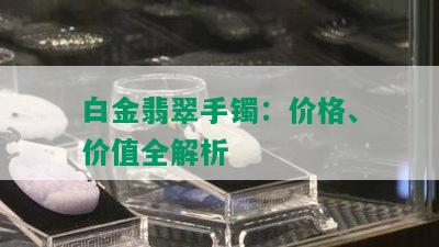 白金翡翠手镯：价格、价值全解析