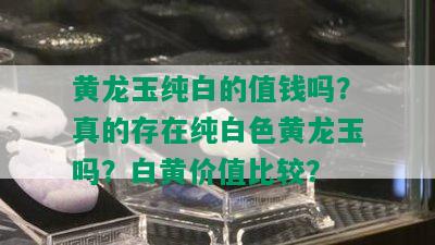 黄龙玉纯白的值钱吗？真的存在纯白色黄龙玉吗？白黄价值比较？