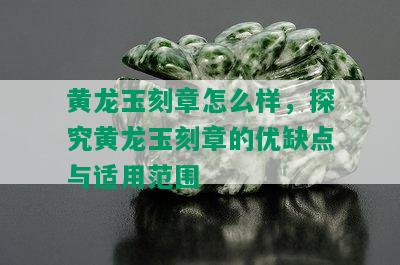 黄龙玉刻章怎么样，探究黄龙玉刻章的优缺点与适用范围