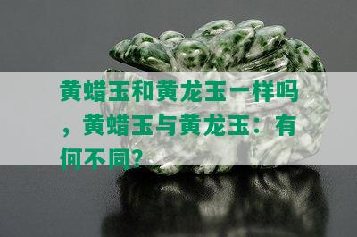 黄蜡玉和黄龙玉一样吗，黄蜡玉与黄龙玉：有何不同？