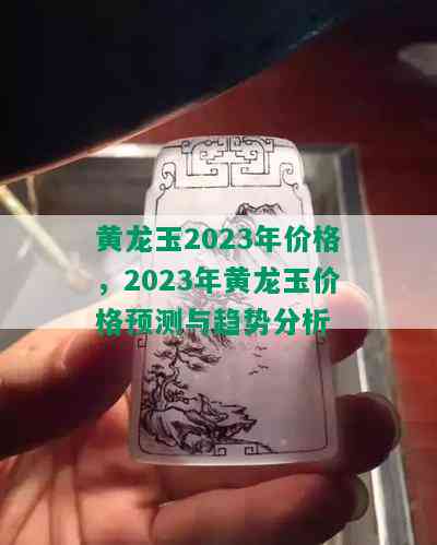 黄龙玉2023年价格，2023年黄龙玉价格预测与趋势分析