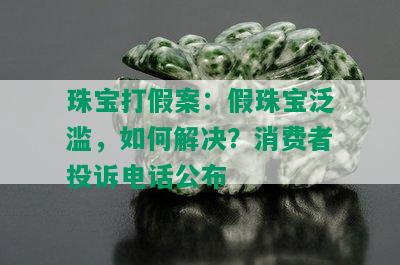 珠宝打假案：假珠宝泛滥，如何解决？消费者投诉电话公布