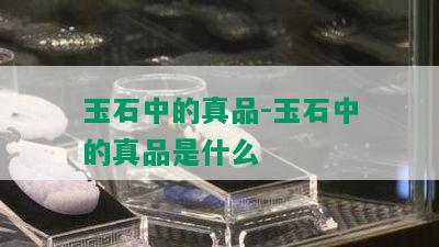 玉石中的真品-玉石中的真品是什么