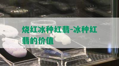 烧红冰种红翡-冰种红翡的价值