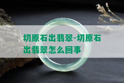 切原石出翡翠-切原石出翡翠怎么回事