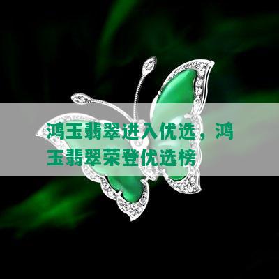 鸿玉翡翠进入优选，鸿玉翡翠荣登优选榜