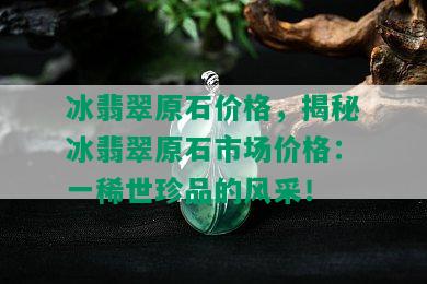 冰翡翠原石价格，揭秘冰翡翠原石市场价格：一稀世珍品的风采！