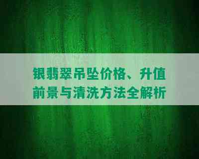 银翡翠吊坠价格、升值前景与清洗方法全解析