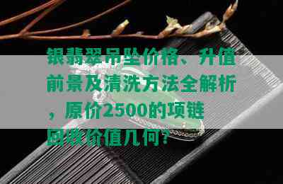 银翡翠吊坠价格、升值前景及清洗方法全解析，原价2500的项链回收价值几何？