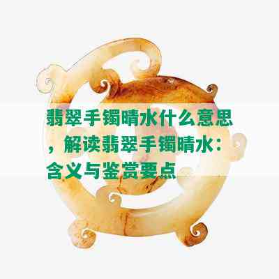 翡翠手镯晴水什么意思，解读翡翠手镯晴水：含义与鉴赏要点