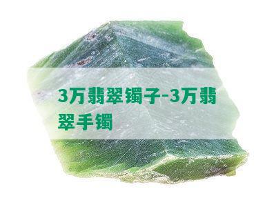 3万翡翠镯子-3万翡翠手镯