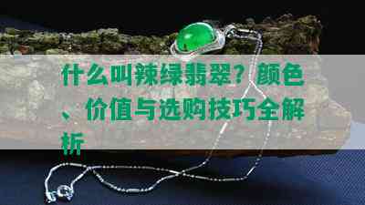 什么叫辣绿翡翠？颜色、价值与选购技巧全解析