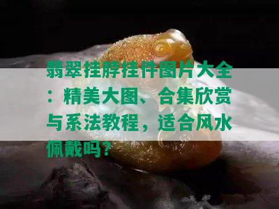 翡翠挂脖挂件图片大全：精美大图、合集欣赏与系法教程，适合风水佩戴吗？