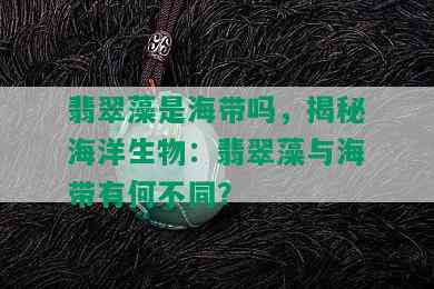 翡翠藻是海带吗，揭秘海洋生物：翡翠藻与海带有何不同？