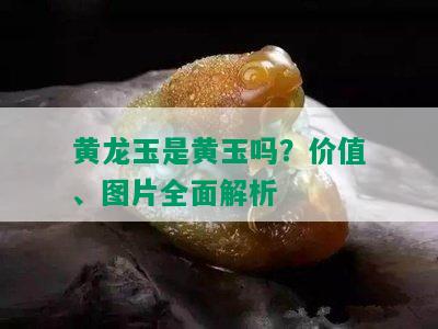 黄龙玉是黄玉吗？价值、图片全面解析