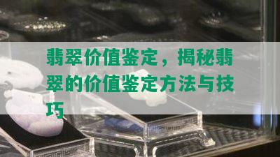 翡翠价值鉴定，揭秘翡翠的价值鉴定方法与技巧