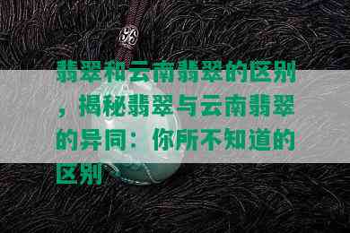 翡翠和云南翡翠的区别，揭秘翡翠与云南翡翠的异同：你所不知道的区别