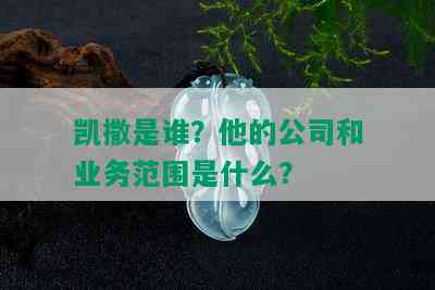 凯撒是谁？他的公司和业务范围是什么？