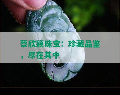 蔡欣颖珠宝：珍藏品鉴，尽在其中