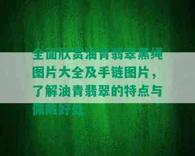 全面欣赏油青翡翠黑绳图片大全及手链图片，了解油青翡翠的特点与佩戴好处