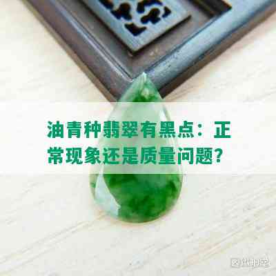 油青种翡翠有黑点：正常现象还是质量问题？