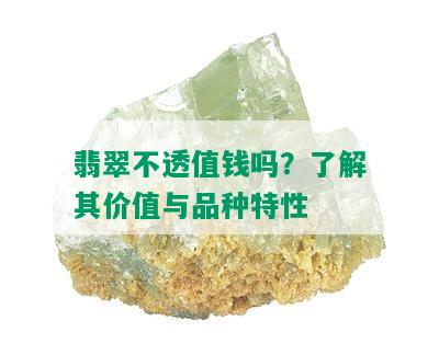 翡翠不透值钱吗？了解其价值与品种特性