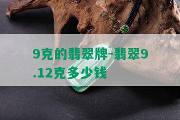 9克的翡翠牌-翡翠9.12克多少钱