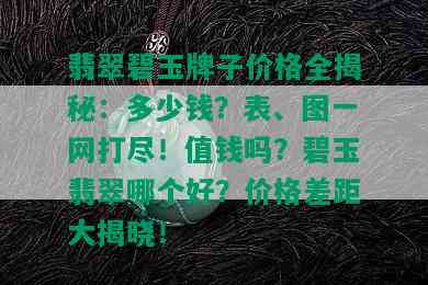 翡翠碧玉牌子价格全揭秘：多少钱？表、图一网打尽！值钱吗？碧玉翡翠哪个好？价格差距大揭晓！