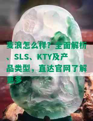 麦浪怎么样？全面解析、SLS、KTY及产品类型，直达官网了解更多