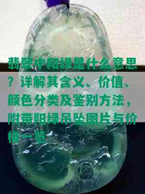 翡翠中阳绿是什么意思？详解其含义、价值、颜色分类及鉴别方法，附带阳绿吊坠图片与价格一览