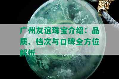 广州友谊珠宝介绍：品质、档次与口碑全方位解析