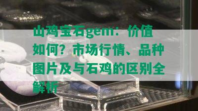 山鸡宝石gem：价值如何？市场行情、品种图片及与石鸡的区别全解析