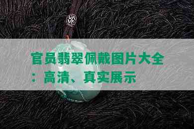 官员翡翠佩戴图片大全：高清、真实展示