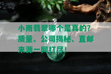 小雨翡翠哪个是真的？质量、公司揭秘、直邮来源一网打尽！