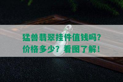 猛兽翡翠挂件值钱吗？价格多少？看图了解！