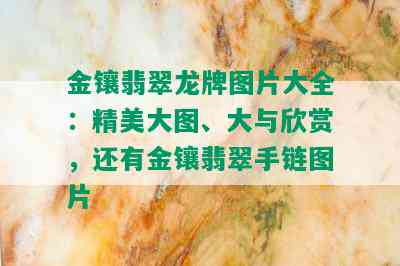 金镶翡翠龙牌图片大全：精美大图、大与欣赏，还有金镶翡翠手链图片