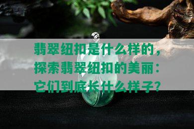 翡翠纽扣是什么样的，探索翡翠纽扣的美丽：它们到底长什么样子？