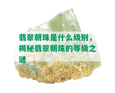 翡翠朝珠是什么级别，揭秘翡翠朝珠的等级之谜