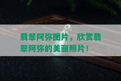 翡翠阿弥图片，欣赏翡翠阿弥的美丽照片！