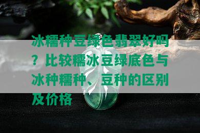 冰糯种豆绿色翡翠好吗？比较糯冰豆绿底色与冰种糯种、豆种的区别及价格