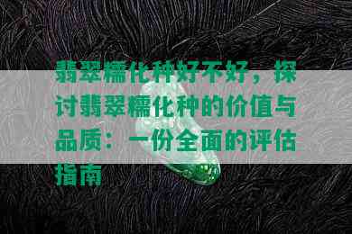 翡翠糯化种好不好，探讨翡翠糯化种的价值与品质：一份全面的评估指南