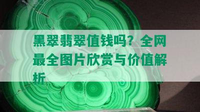 黑翠翡翠值钱吗？全网最全图片欣赏与价值解析