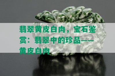 翡翠黄皮白肉，宝石鉴赏：翡翠中的珍品——黄皮白肉